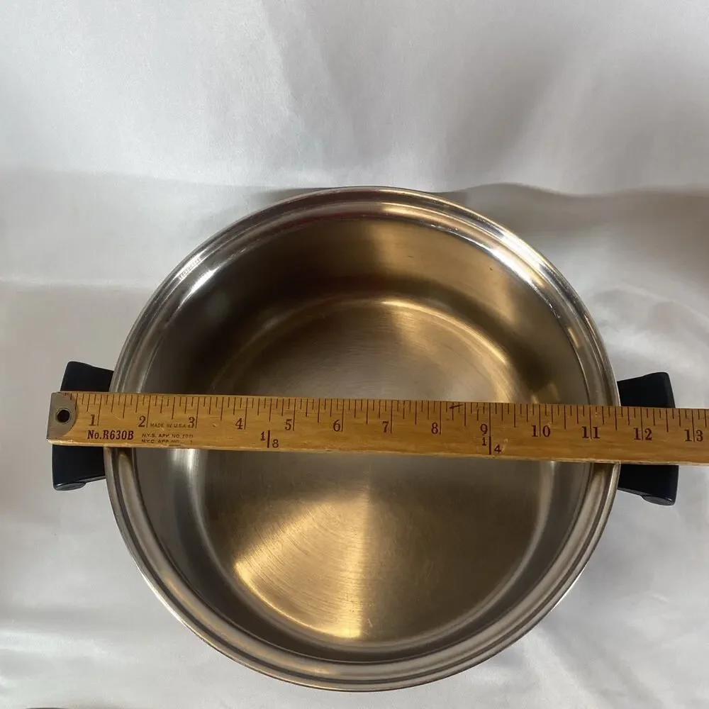 Amway Queen Multi-Ply 18/8 Stainless Steel 6 Qt Stockpot Dome Lid & Egg Poacher